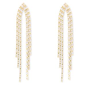 Pendiente de lat&oacute;n Eco-brass&reg; con zirc&oacute;n Dorado-cristal