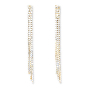 Pendiente de lat&oacute;n Eco-brass&reg; con strass Dorado-cristal