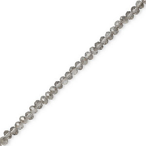 Abalorios faceteados disco 4x3mm Gris-revestimiento pearl shine