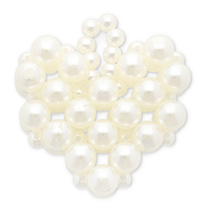 Colgantes llamativos coraz&oacute;n Blanco