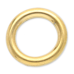 Fornituras acero inox anillo cerrado 12mm Dorado