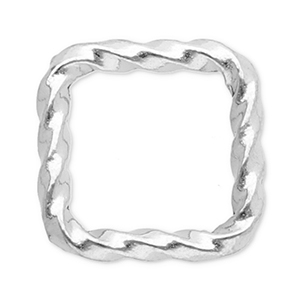 Fornituras acero inox entrepieza cuadrado Plateado