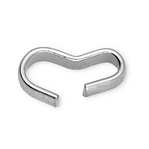 Fornituras acero inox conector doble Plateado