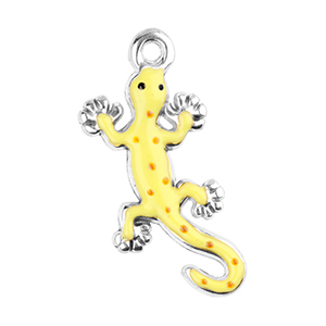 Colgantes Acero Inox salamandra Plateado-amarillo-rojo