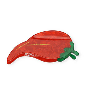 Accesorios pinza para el pelo pimiento Rojo nacarado-verde nacarado-dorado