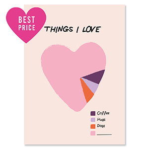 BY31&reg; Tarjetas para joyer&iacute;a "Things I love" Rosa-p&uacute;rpura-naranja
