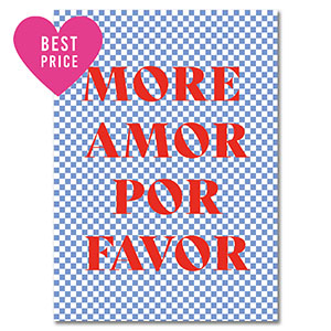 BY31&reg; Tarjetas para joyer&iacute;a "More amor" Azul claro-blanco-rojo