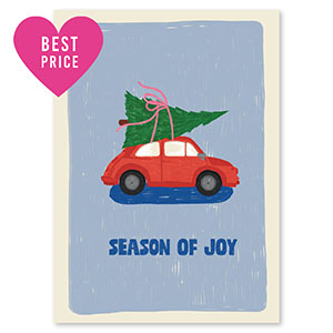 Tarjetas para joyer&iacute;a "Season of joy" Azul-rojo-verde