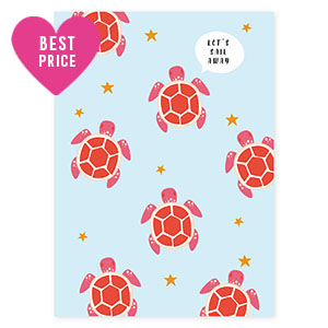 Tarjetas para joyer&iacute;a "Let's sail away" Azul claro-rojo