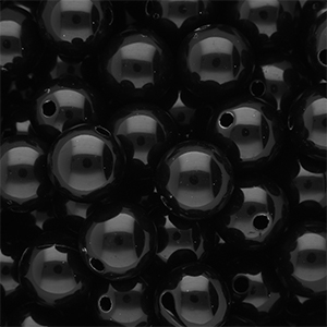 DQ Abalorios acr&iacute;licos 12 mm brillante Black