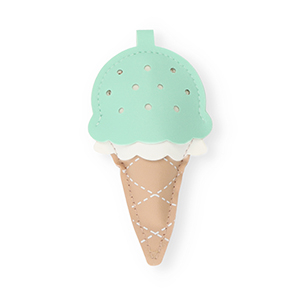 Colgantes trendy paleta de hielo Marr&oacute;n piedra arenisca-verde menta-blanco