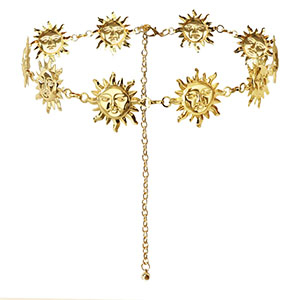 Cadena para la cadera sol Dorado