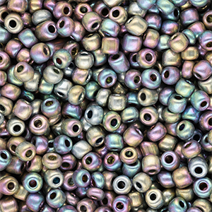 Rocalla cristal 6/0 (4mm) Galaxy multicolor met&aacute;lico brillante