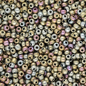Rocalla cristal 8/0 (3mm) Galaxy multicolor met&aacute;lico brillante