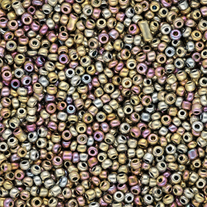 Rocalla cristal 12/0 (2mm) Galaxy multicolor met&aacute;lico brillante