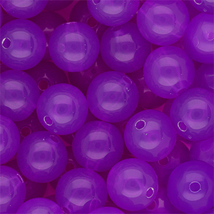 DQ&reg; Abalorios acr&iacute;licos 14 mm brillante P&uacute;rpura