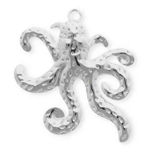 Colgantes Acero Inox pulpo Plateado