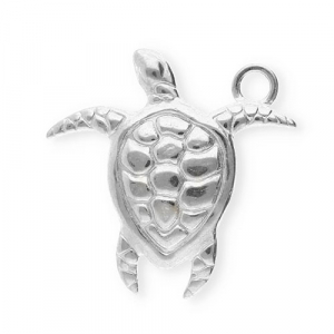 Colgantes Acero Inox tortuga Plateado