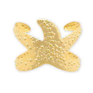 Pulseras Acero Inox bangle estrella de mar Dorado
