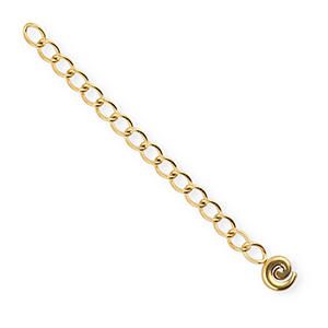 BY31&reg; Fornituras Acero inox extenci&oacute;n set de cadena espiral Dorado