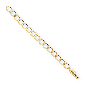 BY31&reg; Fornituras Acero inox extenci&oacute;n set de cadena pez Dorado