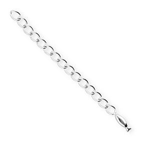 BY31&reg; Fornituras Acero inox extenci&oacute;n set de cadena pez Plateado