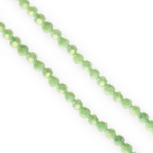 Abalorios faceteados redondos 4mm Verde claro-cubierta AB