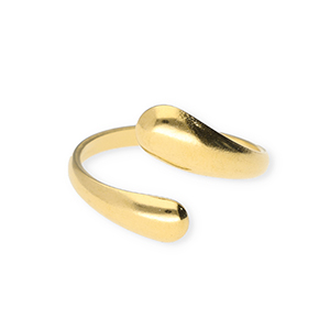 Anillos Acero Inox gotas Dorado