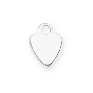 Colgantes Acero Inox coraz&oacute;n Plateado