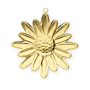 Colgantes Acero Inox flor Dorado