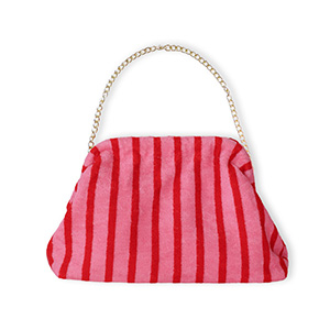 BY31&reg; Bolso con cierre de boquilla con cadena desmontable Rojo-rosa