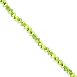 Abalorios faceteados disco 3x2mm Verde-revestimiento pearl shine