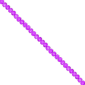 Abalorios faceteados disco 3x2mm P&uacute;rpura uva