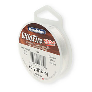 Beadalon hilo para enfilar Wildfire Ultra 0.10mm Blanco frost