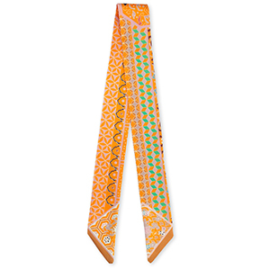 Bandana Pa&ntilde;uelo con rombo Naranja claro-rosa claro-marr&oacute;n claro