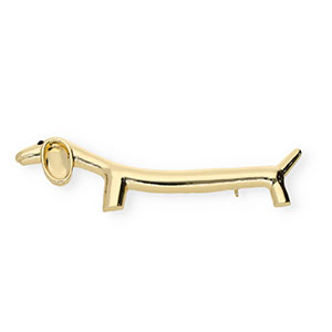 Broches perrito salchicha Dorado