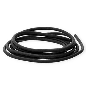 Cord&oacute;n cuero DQ redondo 2mm Negro