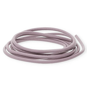 Cord&oacute;n cuero DQ redondo 2mm Rosa vintage