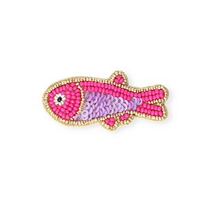 Broches pez Dorado-rosa azalea ne&oacute;n-p&uacute;rpura