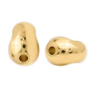 Abalorios met&aacute;licos DQ cacahuete Dorado (sin n&iacute;quel)