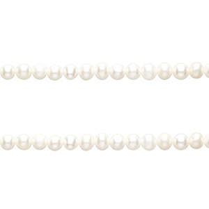 TQ Perlas de agua dulce redondos 5 mm Blanco natural