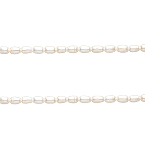 TQ Perlas de agua dulce grano de arroz 5x3 mm Natural white