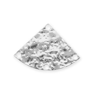 BY31&reg; Fornituras acero inox entrepieza abanico con 4 anillas Plateado