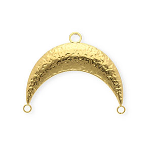 BY31&reg; Fornituras acero inox entrepieza arco con 3 anillas Dorado