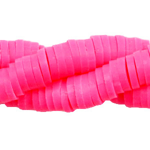 Abalorios Katsuki 6mm Rosa ne&oacute;n