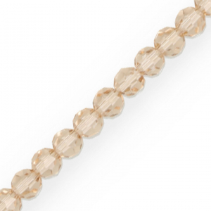 Abalorios faceteados redondos 8 mm Beige latte