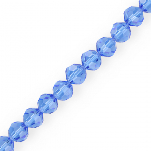 Abalorios faceteados redondos 10 mm Azul cielo