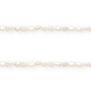 Perlas de agua dulce imperfectas grano de arroz 5x4mm Blanco natural