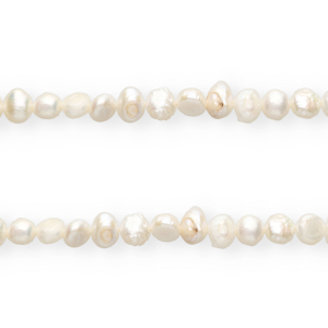 Perlas de agua dulce imperfectas nugget 6-8mm Blanco natural