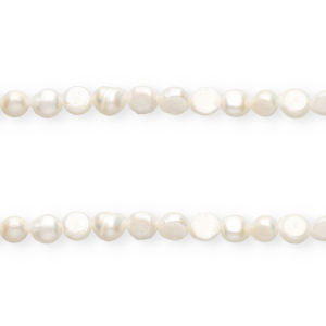 Perlas de agua dulce imperfectas nugget ovalada 10x9mm Blanco natural